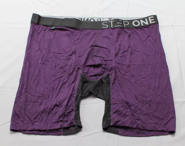 Step One Men's Bamboo Viscose Boxer Briefs CL5 Juicy Plums Size 3XL NWT