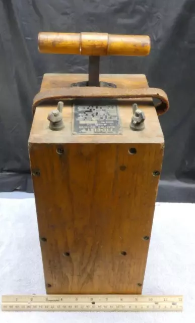 RARE Antique Push Down Fidelity Blasting Machine Dynamite Mining Detonator No 50