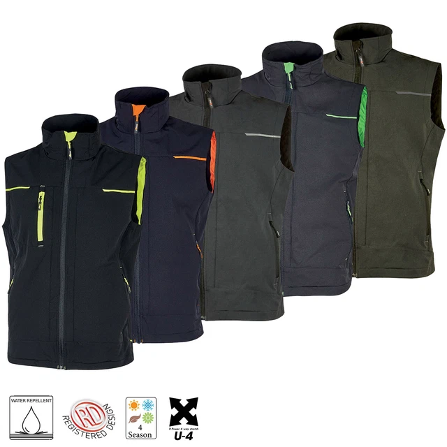 Gilet Smanicato ESTIVO Impermeabile Multitasche U-POWER Lavoro Uomo Donna SATURN