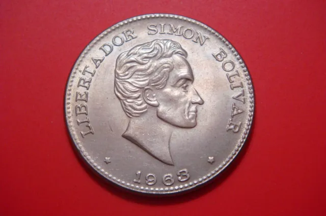 1963 Colombia 50 Centavos Simon Bolivar