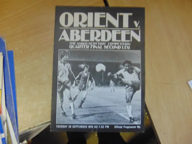 Anglo-Scottish Cup 76/7 Leyton Orient v Aberdeen