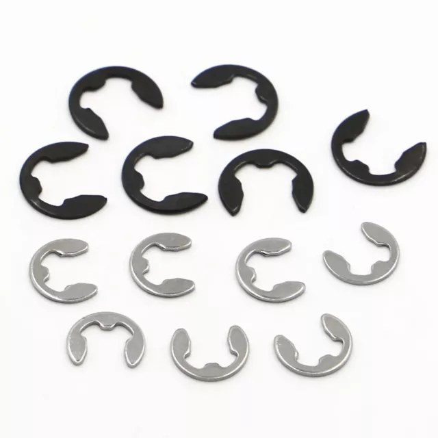 Snap Collar E Type Circlip Shaft Bearing Retaining Ring Split Washer M1.2 to M15