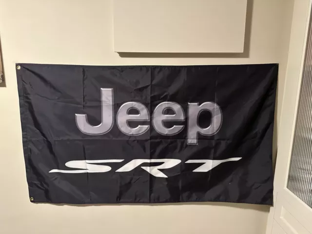 Jeep SRT Logo Flag/Banner/Wall Decor 58"L x 32”H