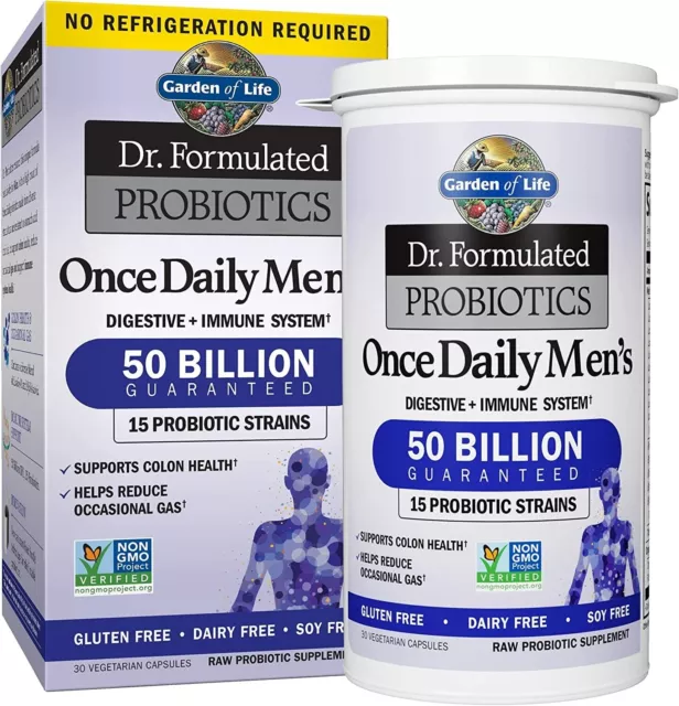 Dr. Formulated Probiotics, Once Daily Men's, 50 Billion, 30 Vegetarian Capsules