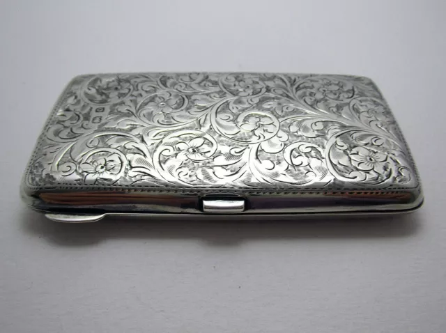 Rare BOOTS 1913 Antique Sterling Silver Stamp Case Card Note Purse Wallet 3