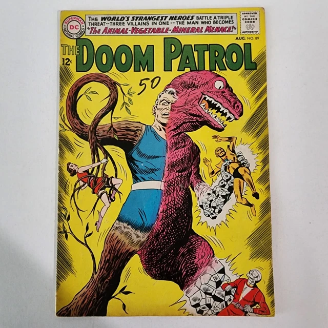 Doom Patrol #89 August 1964 1st appearance Animal Vegetable Mineral Man DC Comic