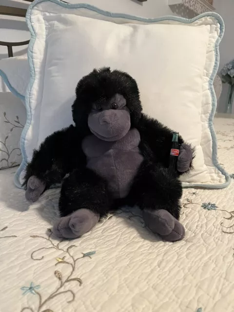 Vintage Coca Cola 1996 10" Gorilla Plush Doll Collectible Coke Stuffed Animal