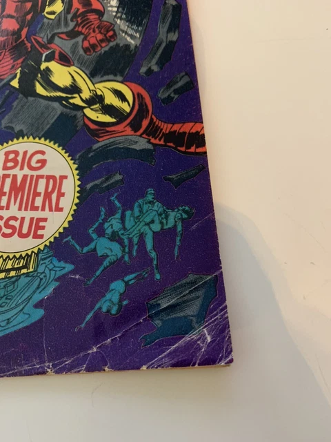 Marvel Comics 1968 Invincible Iron Man #1 Big Premiere Issue Missing Back Cover 3