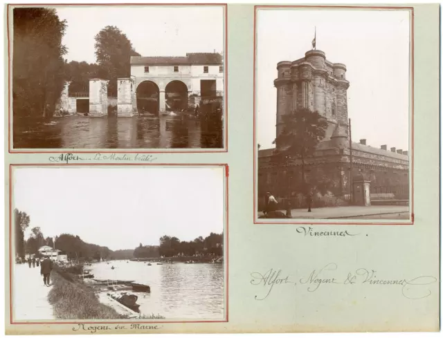 France, Vincennes, Alfort et Nogent-sur-Marne  vintage silver printEnsemble de