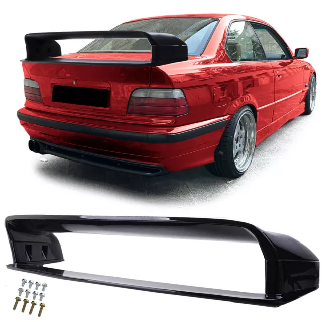 LTW GT nero lucido calcio alto spoiler coperchio bagagliaio posteriore per BMW E36 91-99 ala grande