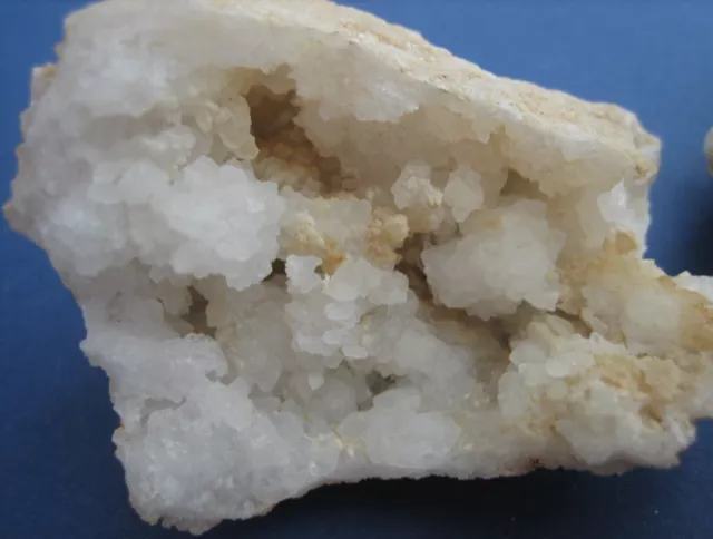 Quarz Druse Geode Paar mit kleinen Bergkristallen - NATUR Dekostück aus Marokko