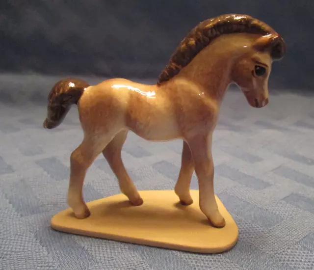 Hagen Renaker Miniature, Highland Pony Foal on Base, Retired, # 3351, Made in US