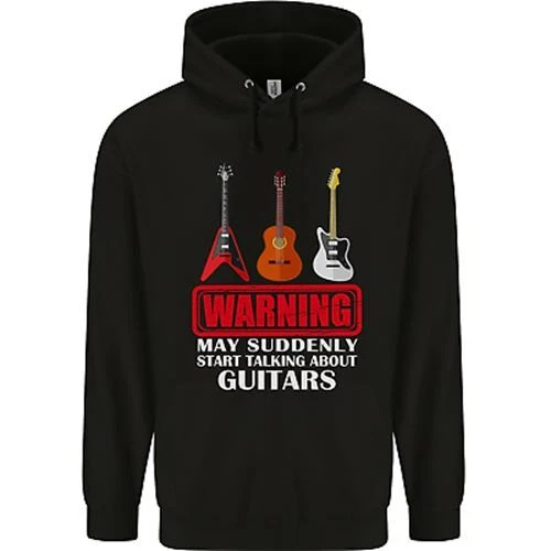 Suddenly Start Talking About Guitars Funny Childrens Kids Hoodie