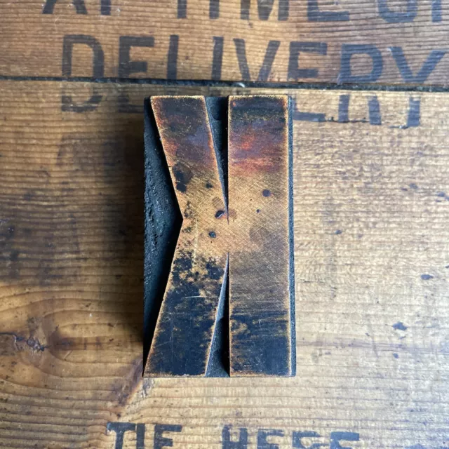 Vintage Printers Block Letterpress Type Wooden Printing Letter 6.7 cm K