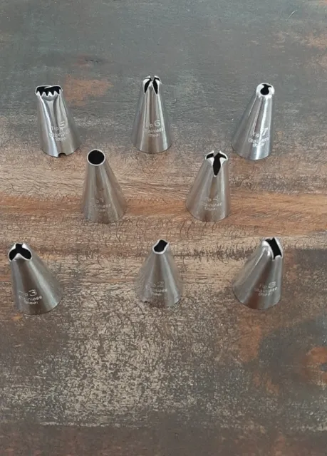 Cuisinart Electric Cookie Press Model CCP-10 Replacement Part Pastry Tips 8 Pcs