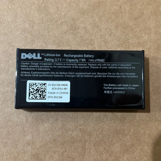 Genuine Dell Poweredge Battery FR463 U8735 Perc 5i 6i NU209 Li-Ion 3.7V LOT OF 2 Genuine Dell Poweredge Battery FR463 U8735 Perc 5i 6i NU209 Li-Ion 3.7V LOT OF 2