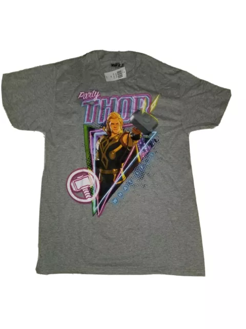 NWT Marvel What If...? Party Thor Gray t-shirt Mens Size M Disney+ Multi-Verse