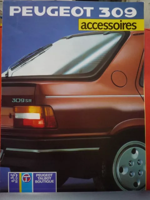 Peugeot Talbot boutique accessoires PEUGEOT 309 prospekt sales brochure de vente