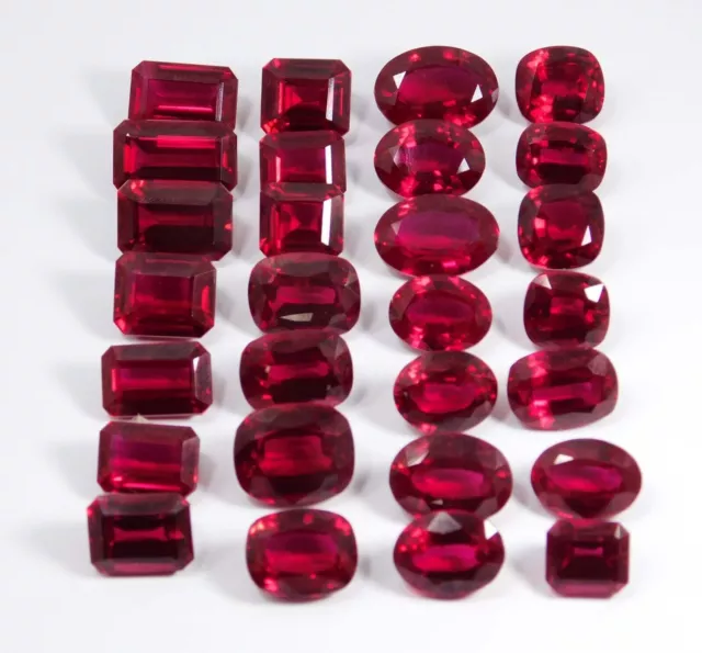 AAA Natural 474 CT+ Mozambique Red Ruby Mix Cut Loose Certified Gemstone Lot 2