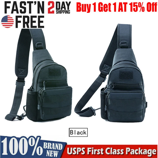 Outdoor Tactical Sling Bag Military MOLLE Crossbody Pack Chest Shoulder Backpack