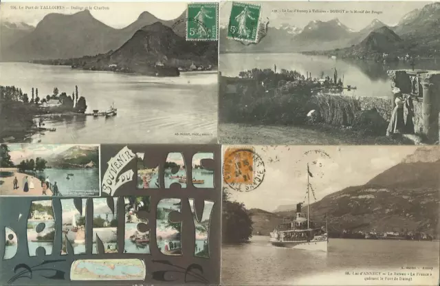 Lot De 100 Cartes Postales Anciennes Du Lac D'annecy(74) (Lot N°5).