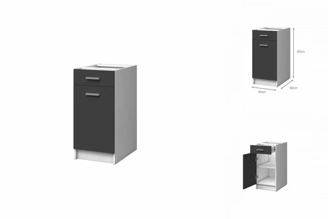 Mobili ausiliari 60 x 40 x 82 cm grigio bianco armadio da cucina armadio inferiore