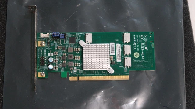 Supermicro AOC-SLG3-4E4T 4 Port NVMe PCIE X16  High Bracket