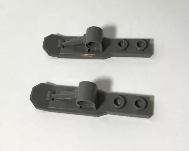 2 x Lego, 15540, sci da atterraggio elicottero grigio blu scuro, 1x6, con foro