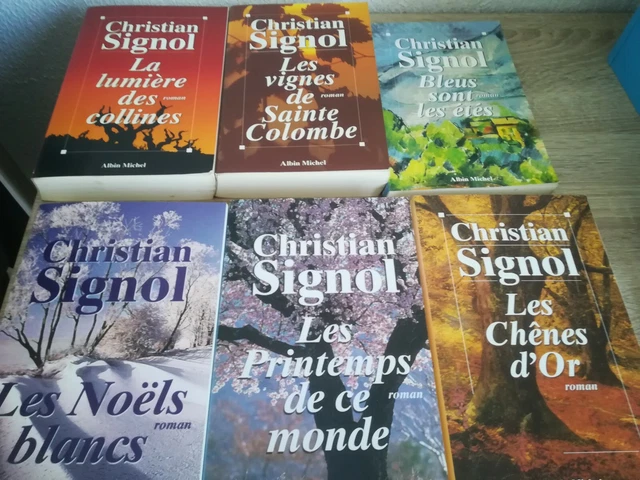 Lot de 6 romans de Christian Signol - Editions Albin Michel
