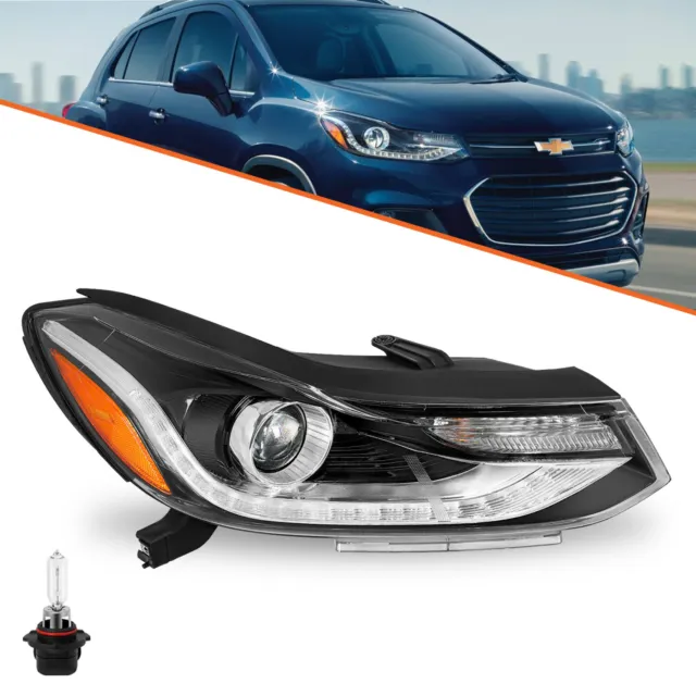 For 2017-2022 Chevy Trax Headlight Projector Headlamp Passenger Right W/ LED DRL