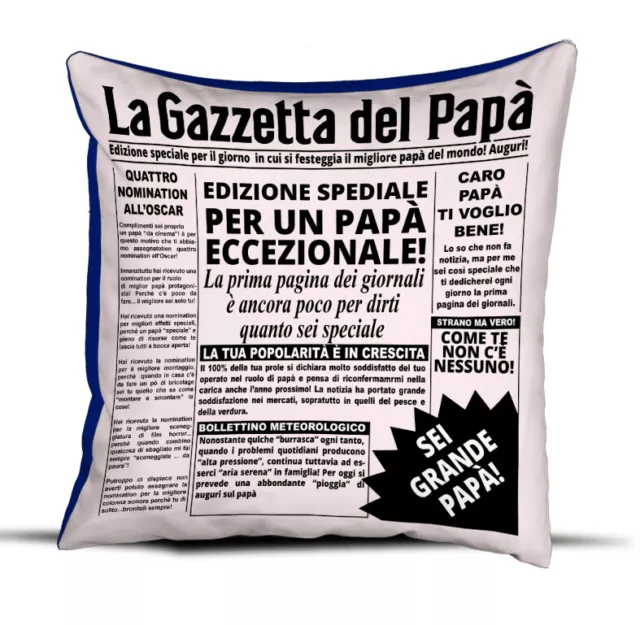 IDEA REGALO CUSCINO Per La Festa Del Papà Compleanno Cuscini Dedica Frasi  EUR 19,90 - PicClick IT