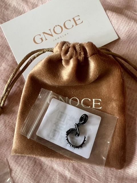 Genuine GNOCE Alien Sterling Silver Black Pendant Charm NEW!