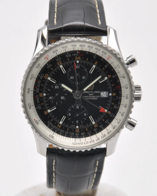 Breitling Navitimer GMT World Chronograph GMT 46 Black A24322121B2P1 Leather Breitling Navitimer GMT World Chronograph GMT 46 Black A24322121B2P1 Leather