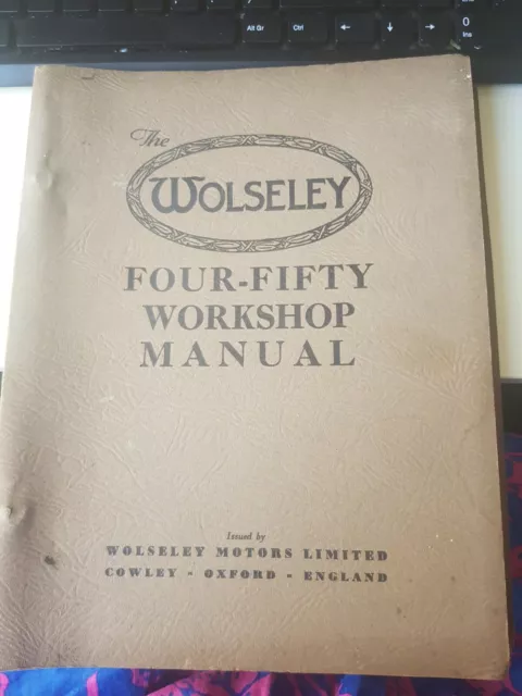 WOLSELEY Four-Fifty Workshop Manual issued 1950