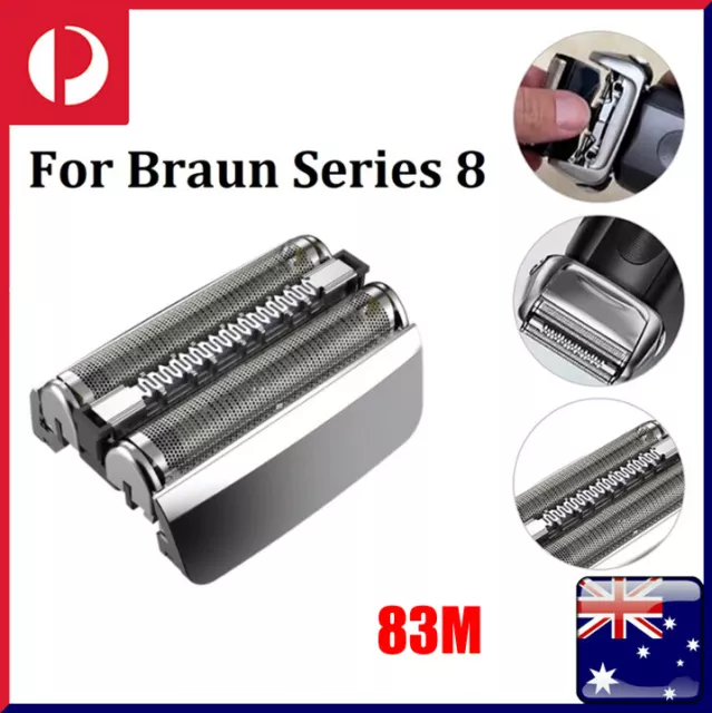 For Braun 83M Series 8 8325S 8370Cc Shaver Replacement Foil & Cutter Cassette