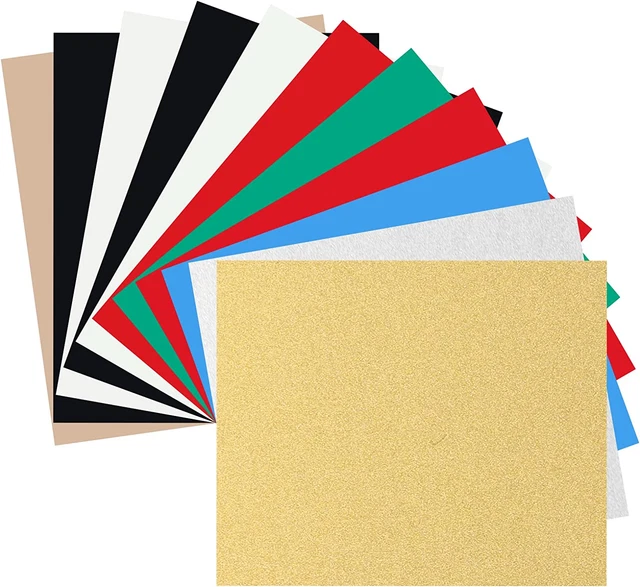 HTVRONT Heat Transfer Vinyl 10er-Pack 12"" x 10"" Aufbügeln Vinyl verschiedene Farben HTV