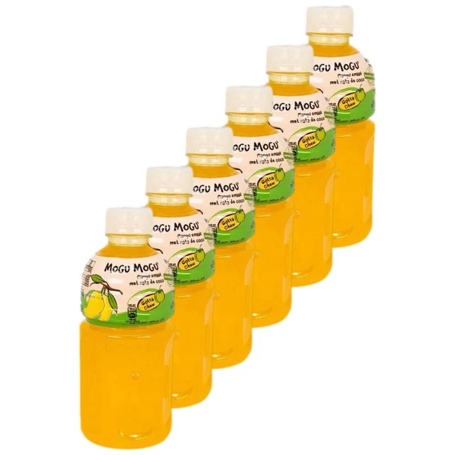 Mogu Mogu - confezione da 6 bevanda bevanda Nata de Coco mango - succo di mango 320 ml