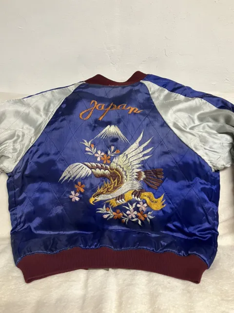 Vintage Japan Embroidered Gagle  Jacket Reversible
