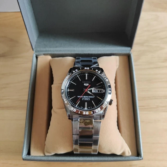SEIKO SEIKO5 SNKE03K1 Black Automatic Men's Watch W/Box Authentic In Stock New