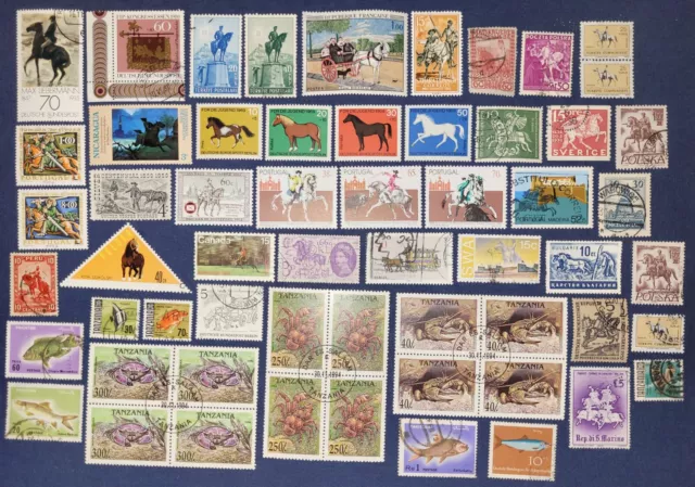 Lot76 Briefmarken Alle Welt 🌐 Motivsammlung Tiere Gestempelt Stücke