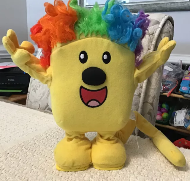 Fisher Price DISCO DANCING WUBBZY Yellow Doll 10" Rainbow Hair Plush - WORKS!!!