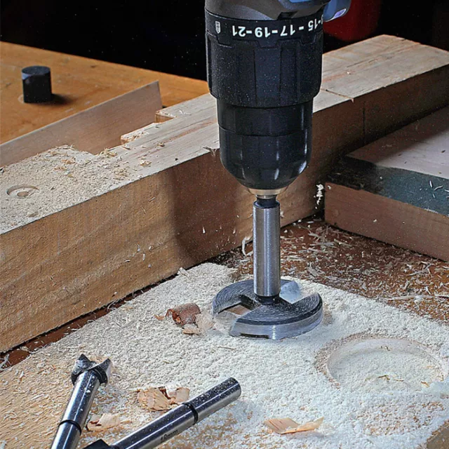 15 piezas taladro de broca de carga con orificio de bisagra de acero perforado de madera