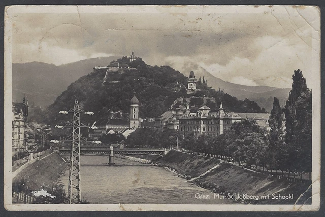 AK - Graz - Mur, Schloßberg mit Schöckl - 1939 (Stmk)