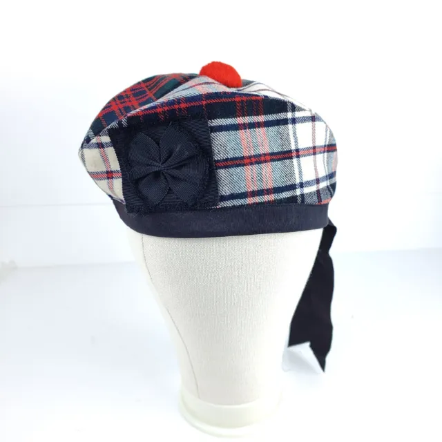 Cappello vintage tartan glengarry - Kinloch Anderson - Made in Scotland - taglia 7