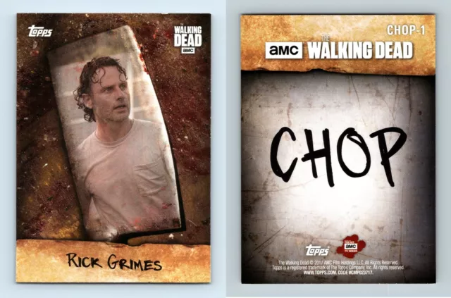Rick Grimes #Chop-1 The Walking Dead Season 6 Topps 2017 Chop Trading Card