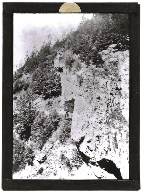 Vercors Nature Rocks 6x9cm Positive Antique Photo Glass Plate Black & White