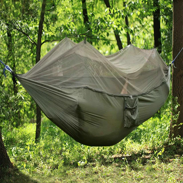 Hamac avec lit suspendu de camping en plein air de voyage moustiquaire