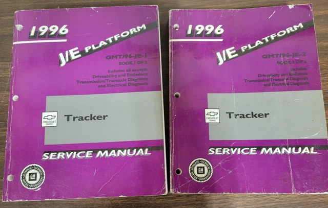 GENUINE 1996 Chevrolet Geo Tracker FACTORY Service Repair Manuals 2 Volume Set