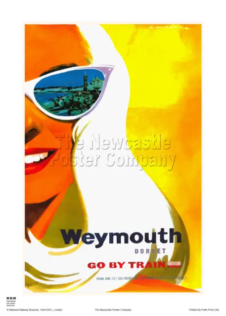 Weymouth  Dorset  Vintage Retro  Railway Travel Holiday  Advertising  Poster