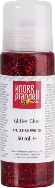 Glitter Glue 50ml rot,